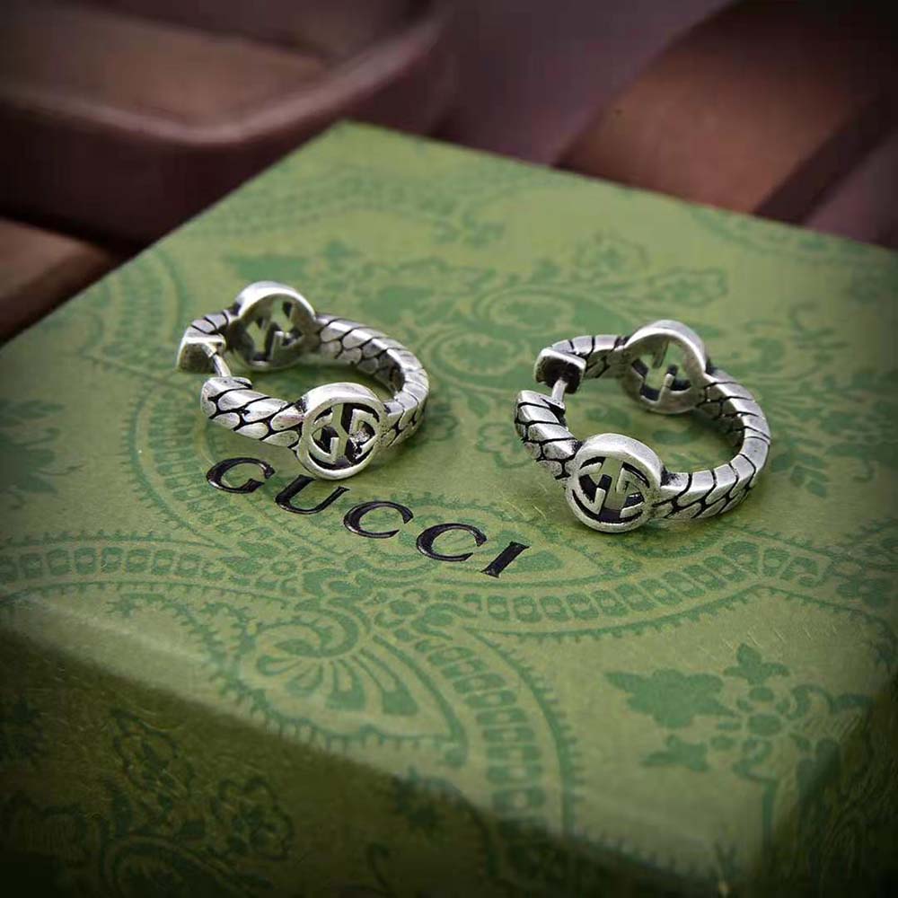 Gucci Women Interlocking G Hoop Earrings (5)