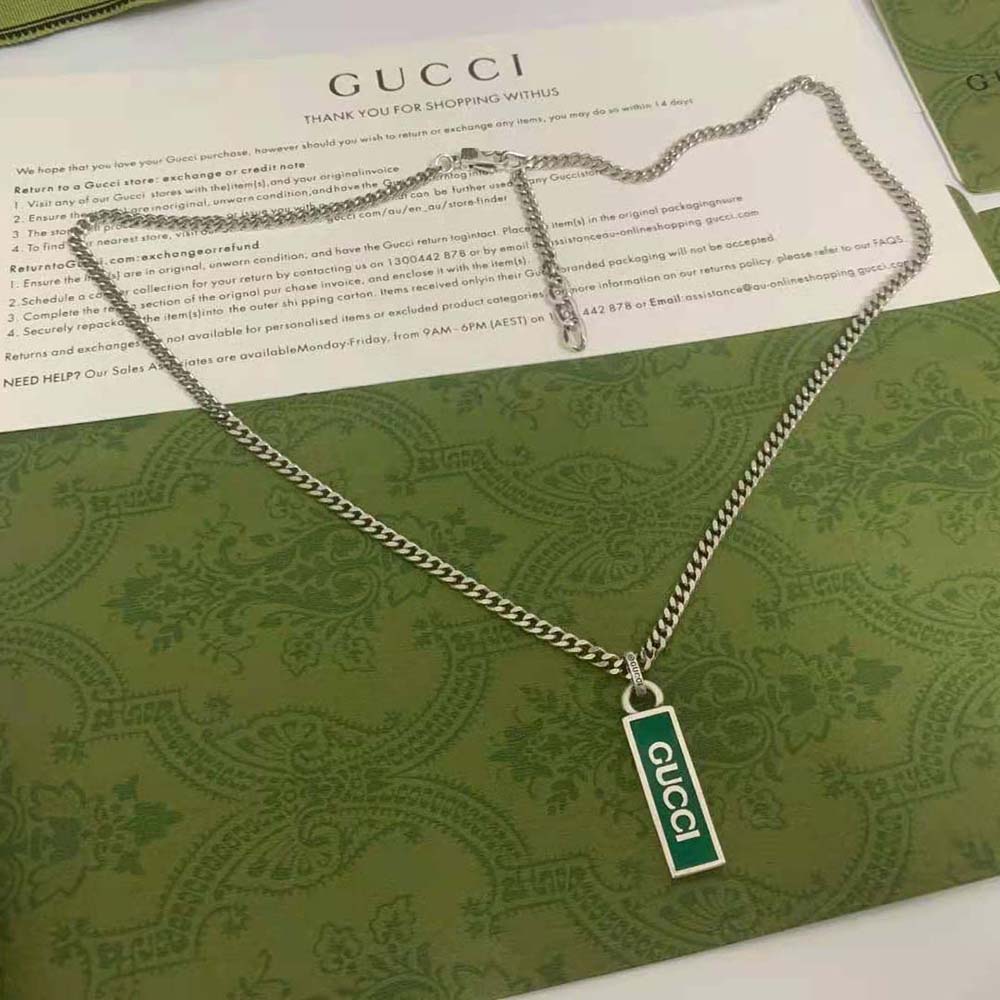 Gucci Women Necklace with Enamel Pendant (7)