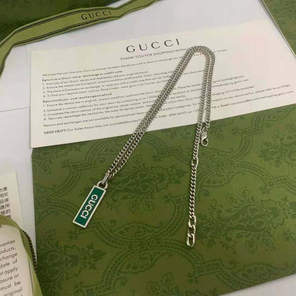 Gucci Women Necklace with Enamel Pendant (8)