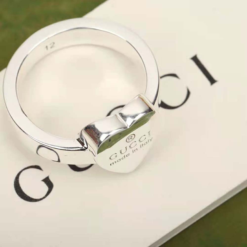 Gucci Women Trademark Ring with Heart Pendant (6)