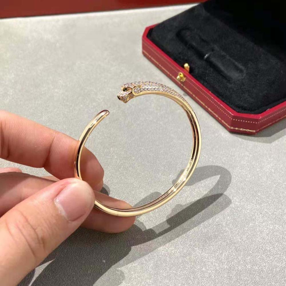 Cartier Women Panthère De Cartier Bracelet in 18K Yellow Gold with Diamonds (2)