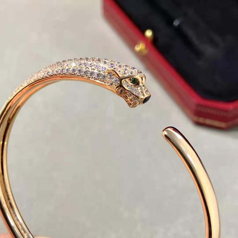 Cartier Women Panthère De Cartier Bracelet in 18K Yellow Gold with Diamonds (4)