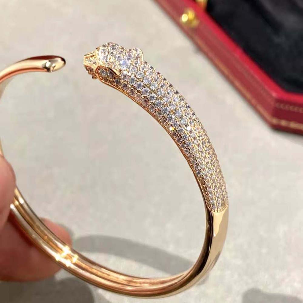 Cartier Women Panthère De Cartier Bracelet in 18K Yellow Gold with Diamonds (6)