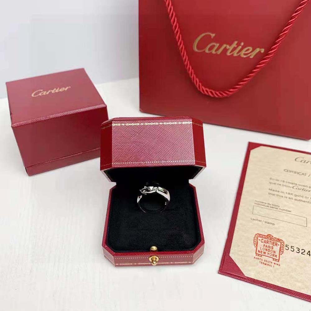 Cartier Women Panthère De Cartier Ring in 18K White Gold (8)
