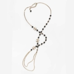 Chanel Women Long Necklace in Metal Glass Pearls and Strass