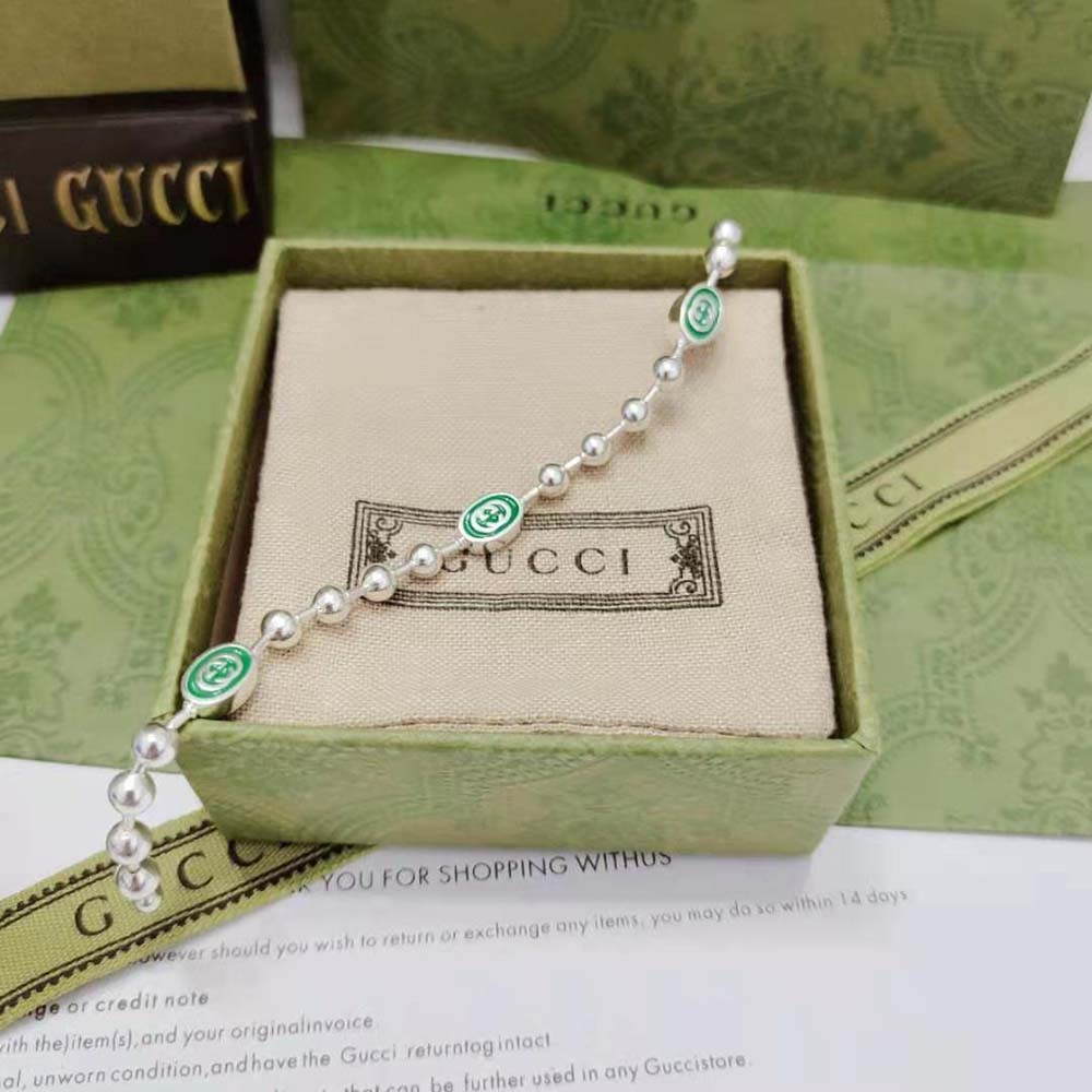 Gucci Women Interlocking G Boule Chain Bracelet (9)