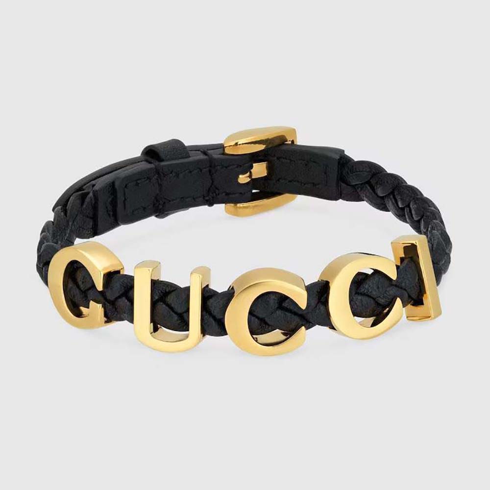 Gucci Women Leather ‘Gucci’ Bracelet (1)