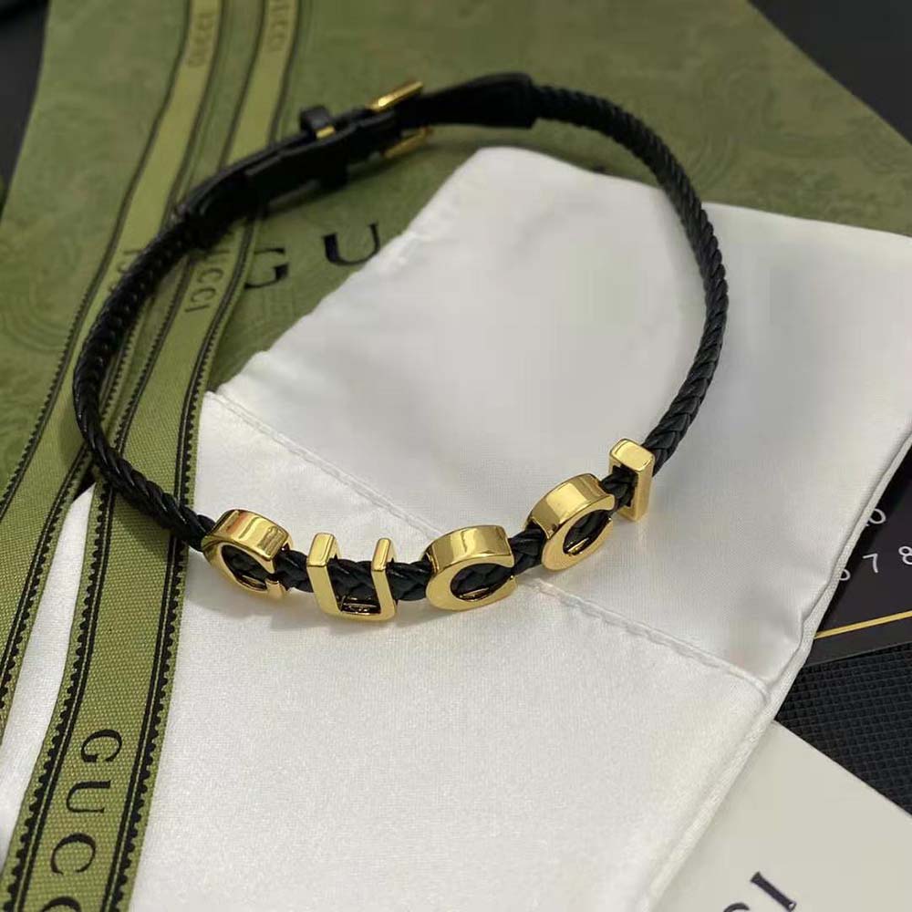 Gucci Women Leather ‘Gucci’ Bracelet (3)