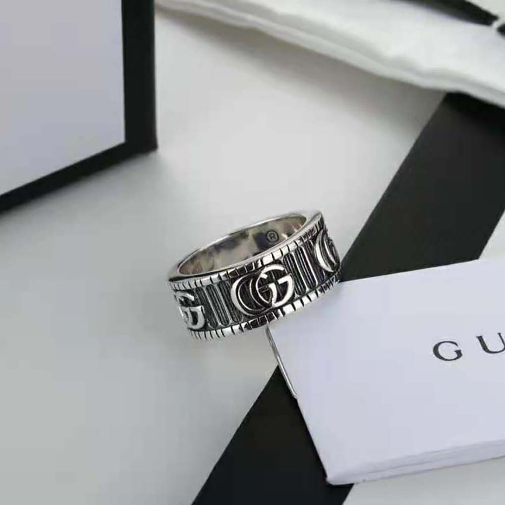 Gucci Women Ring with Double G in Silver (2)