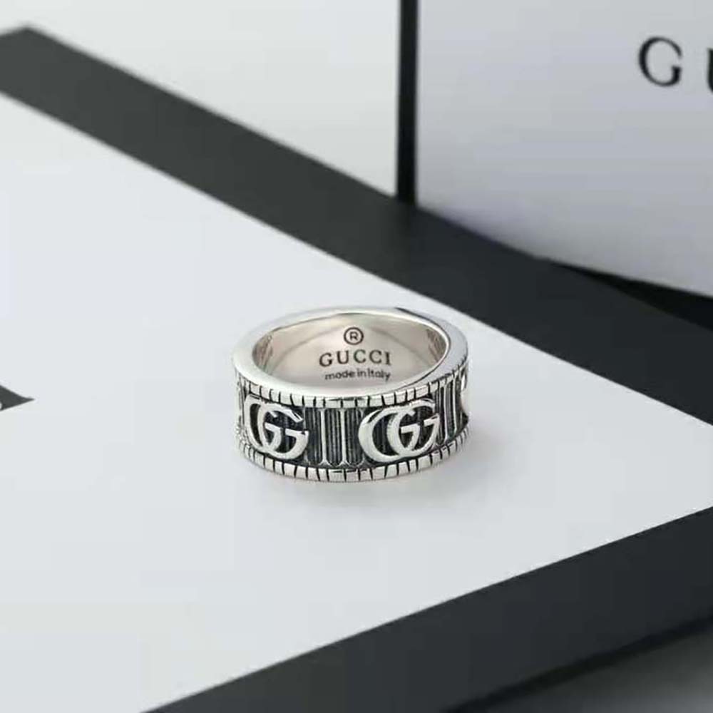 Gucci Women Ring with Double G in Silver (3)