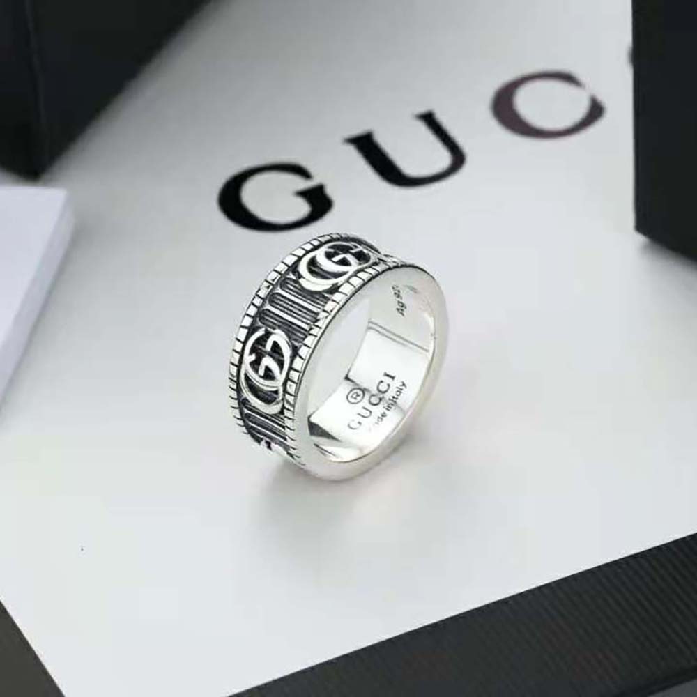 Gucci Women Ring with Double G in Silver (4)