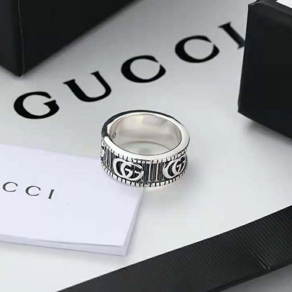 Gucci Women Ring with Double G in Silver (5)