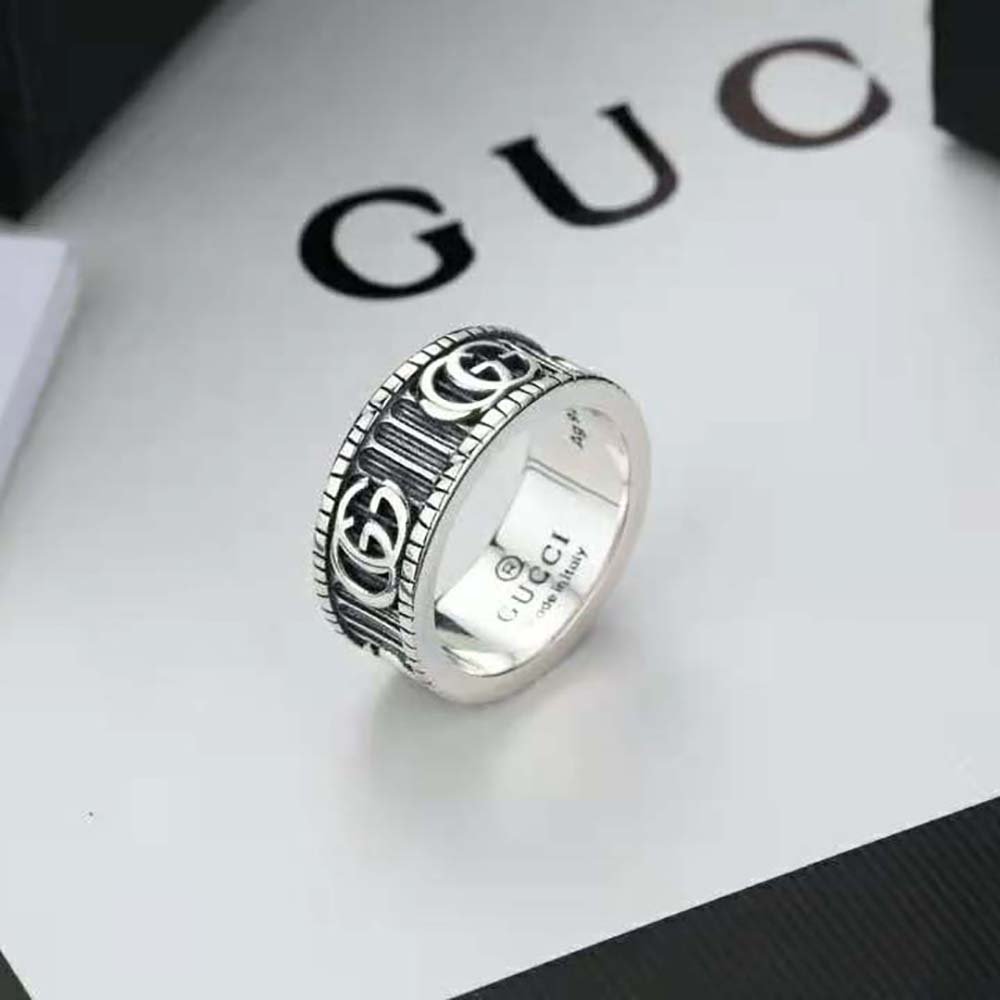 Gucci Women Ring with Double G in Silver (6)