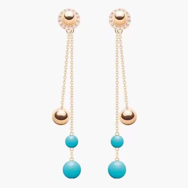 Piaget Women Possession Earrings in 18K Rose Gold-Blue (1)