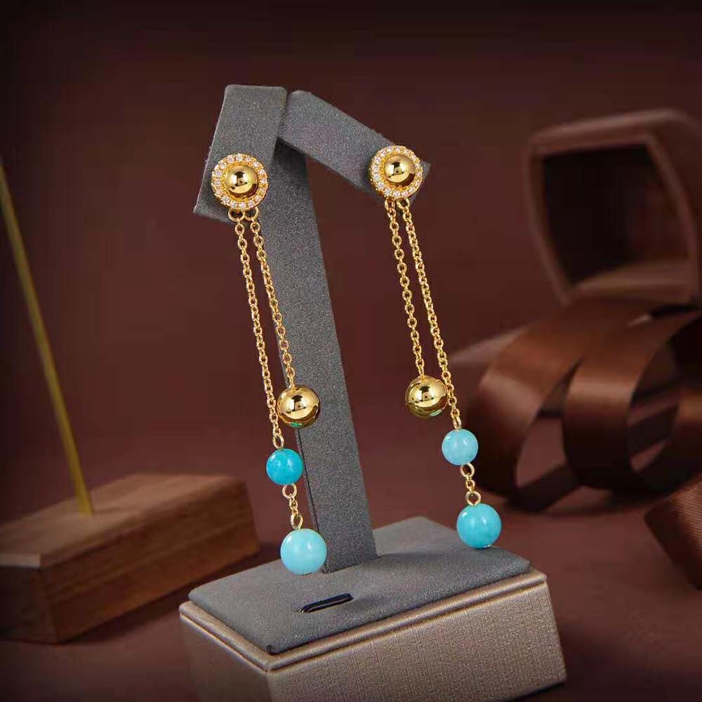 Piaget Women Possession Earrings in 18K Rose Gold-Blue (3)
