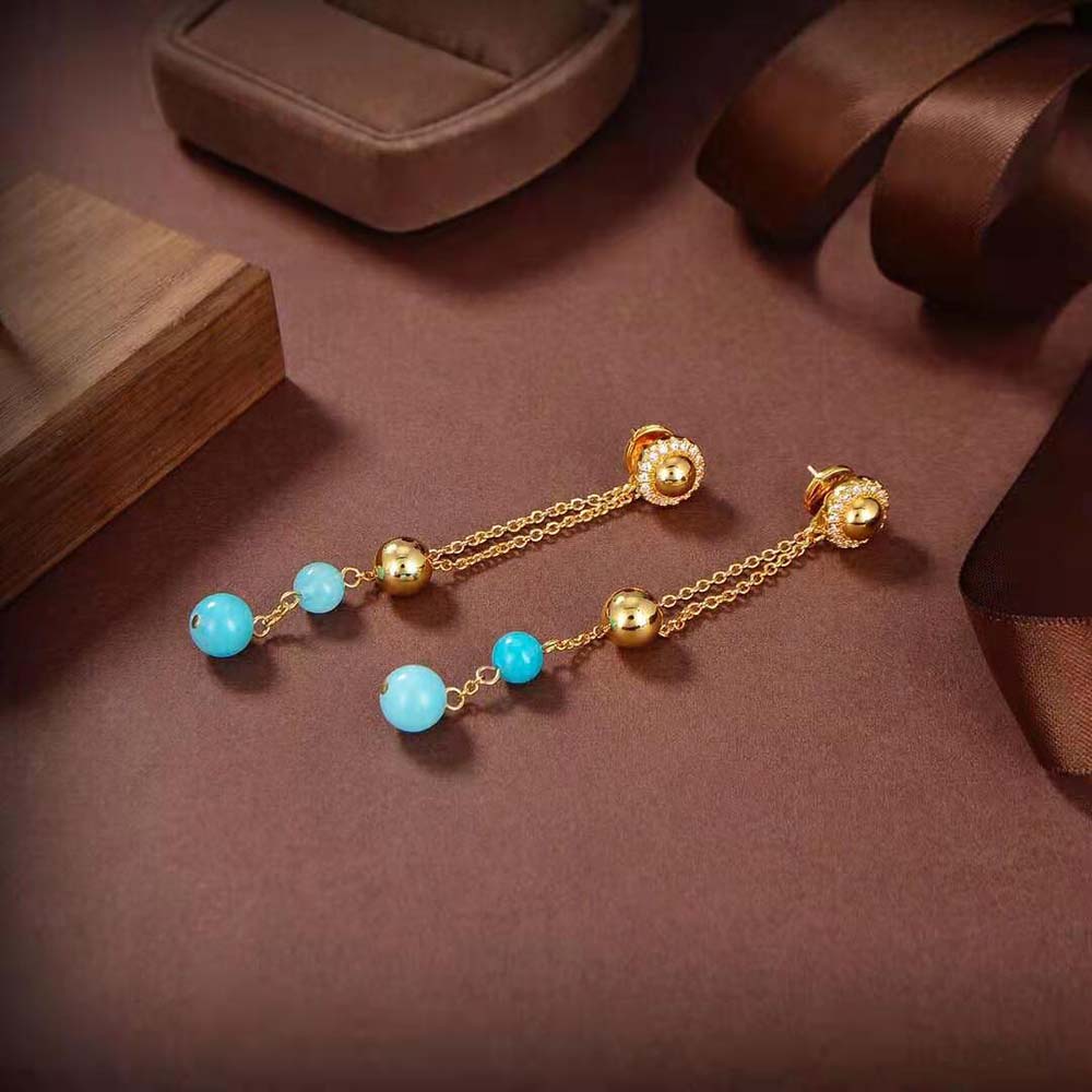Piaget Women Possession Earrings in 18K Rose Gold-Blue (4)