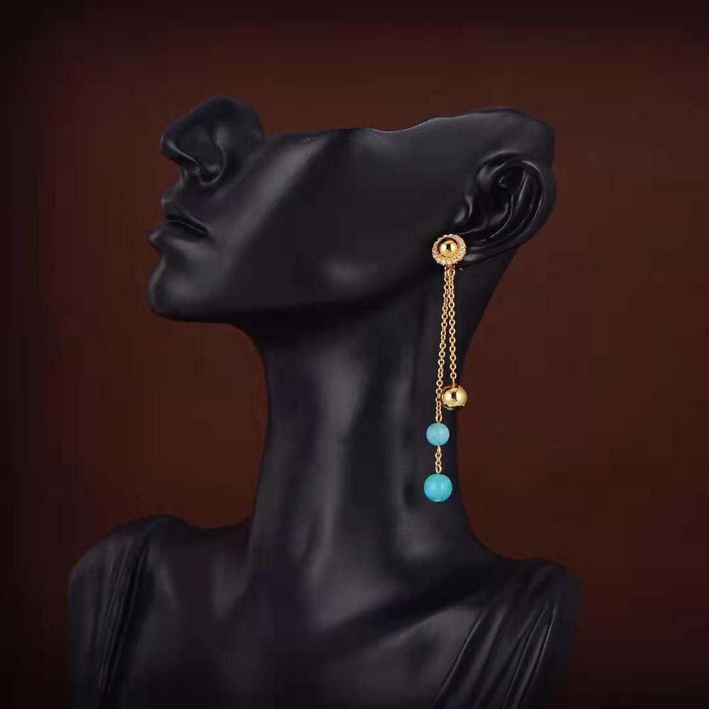 Piaget Women Possession Earrings in 18K Rose Gold-Blue (5)