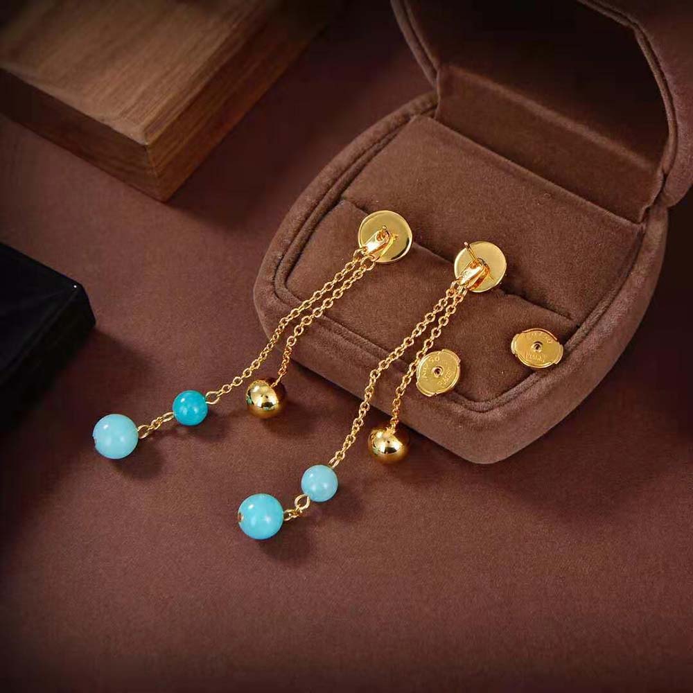 Piaget Women Possession Earrings in 18K Rose Gold-Blue (7)