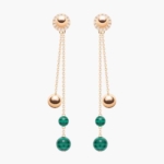 Piaget Women Possession Earrings in 18K Rose Gold-Green