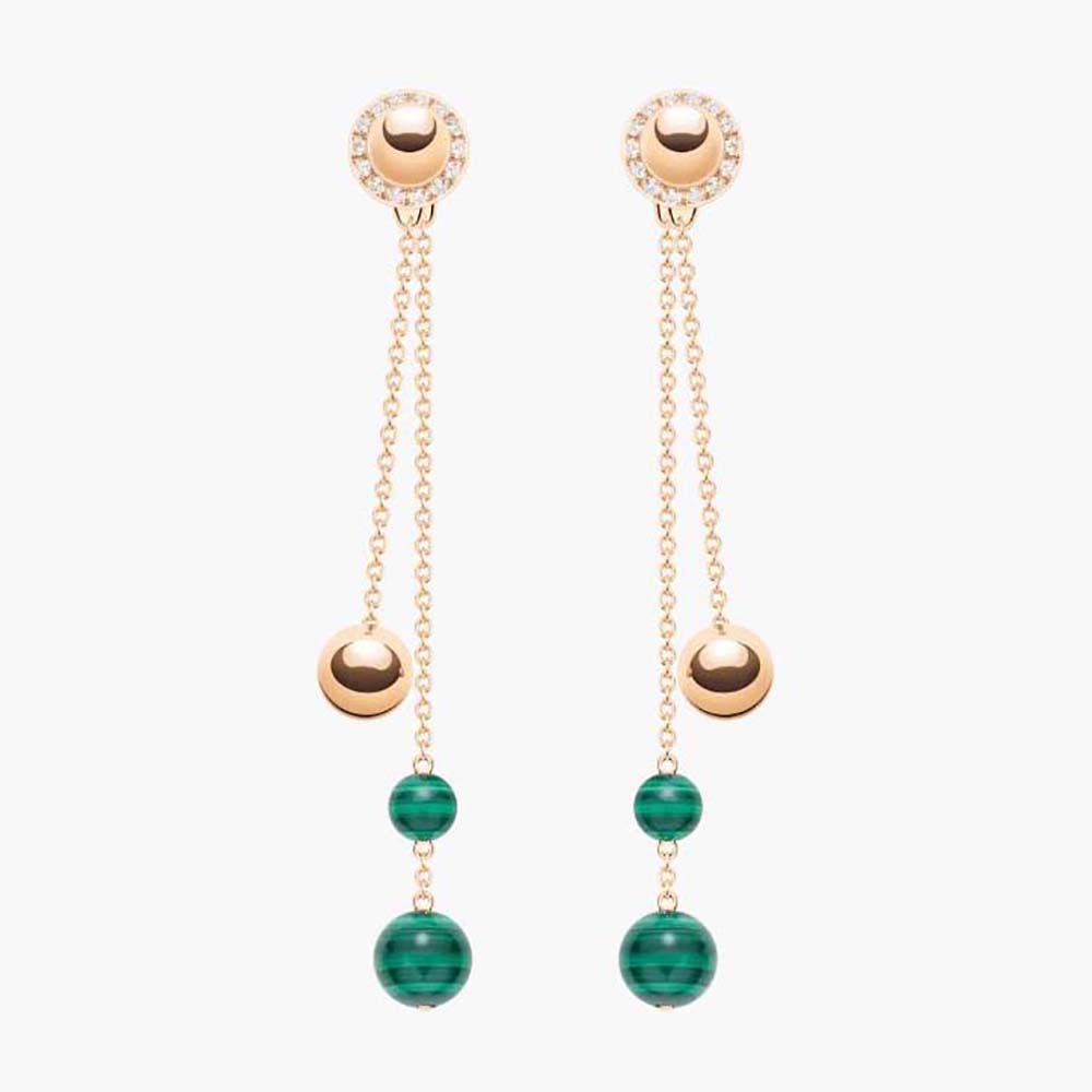 Piaget Women Possession Earrings in 18K Rose Gold-Green (1)
