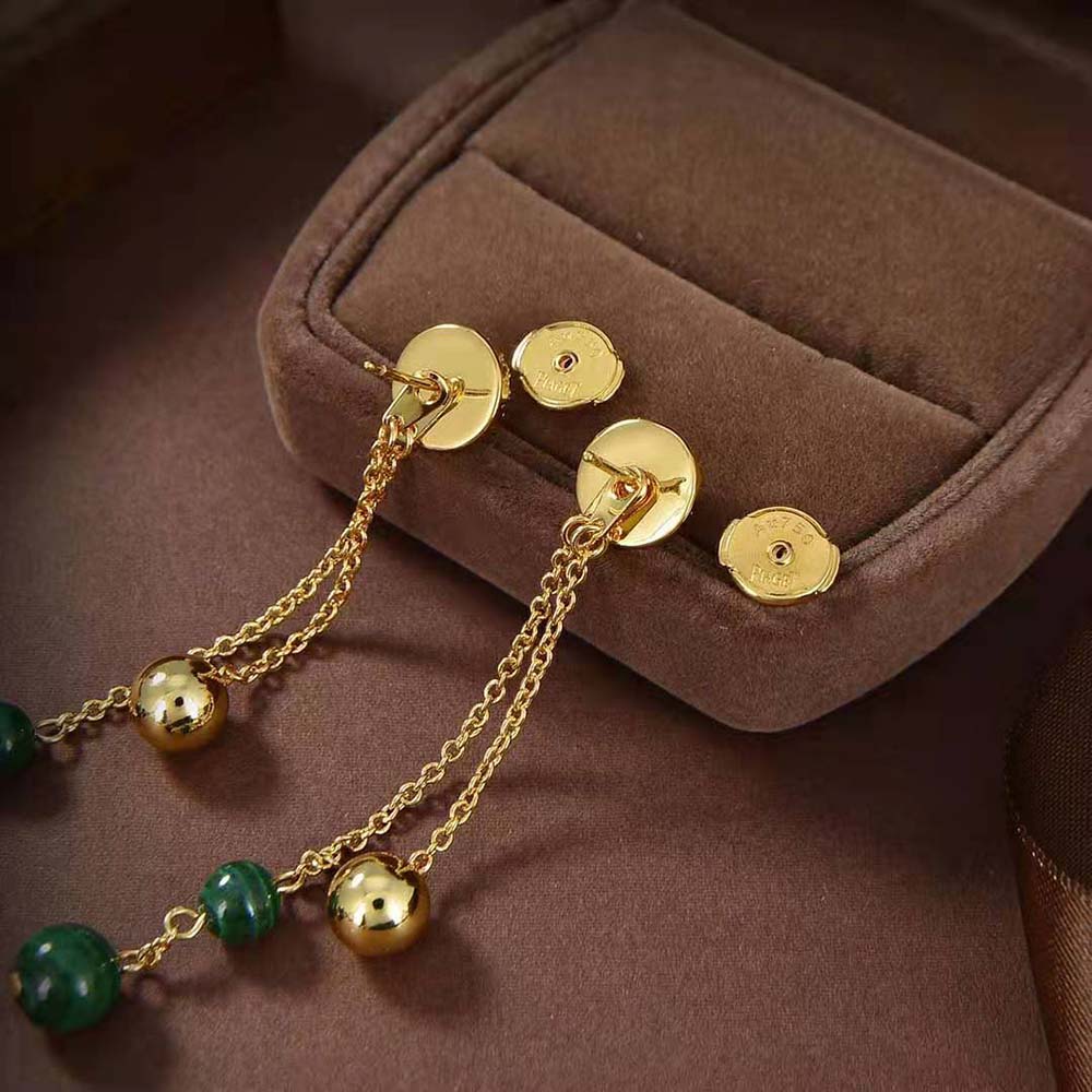 Piaget Women Possession Earrings in 18K Rose Gold-Green (3)