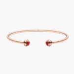 Piaget Women Possession Open Bangle Bracelet in 18K Rose Gold-Red