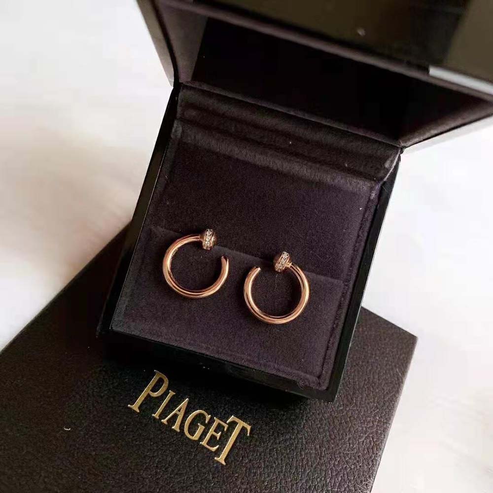 Piaget Women Possession Open Hoop Earrings in 18K Rose Gold (2)