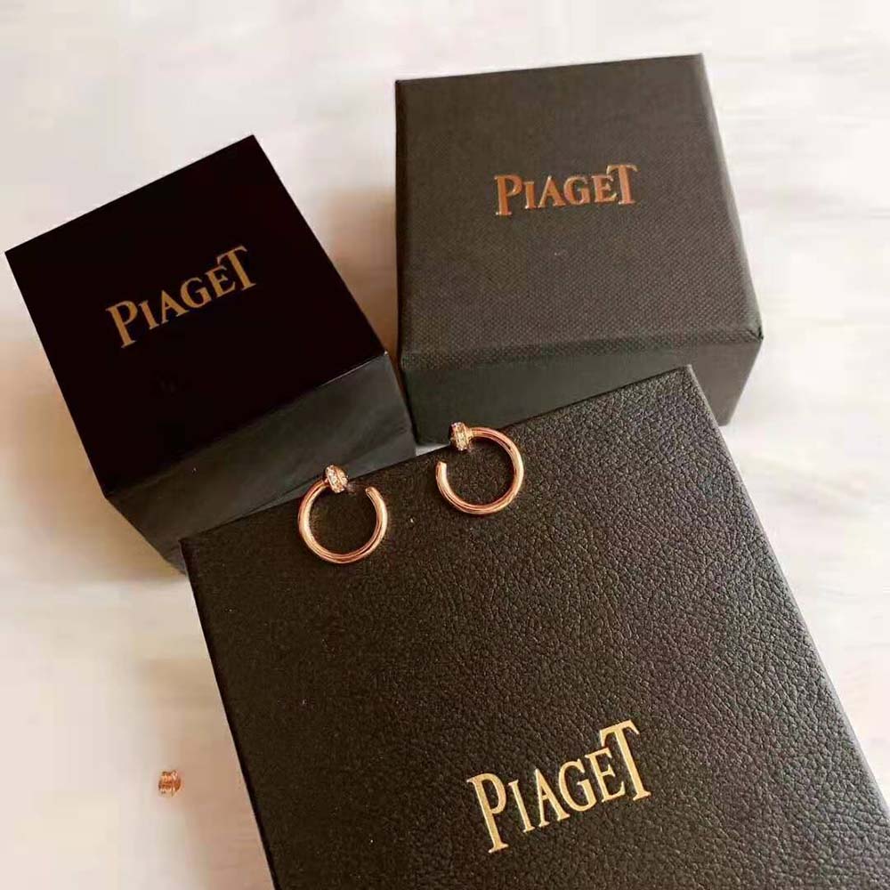 Piaget Women Possession Open Hoop Earrings in 18K Rose Gold (3)