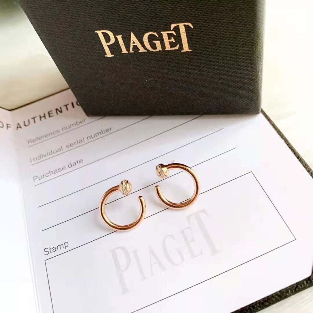 Piaget Women Possession Open Hoop Earrings in 18K Rose Gold (4)