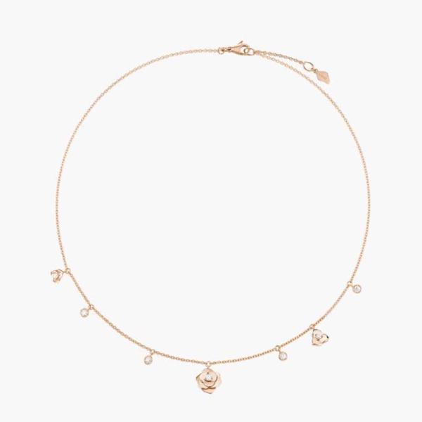 Piaget Women Rose Necklace in Rhodium Finish 18K Rose Gold (1)