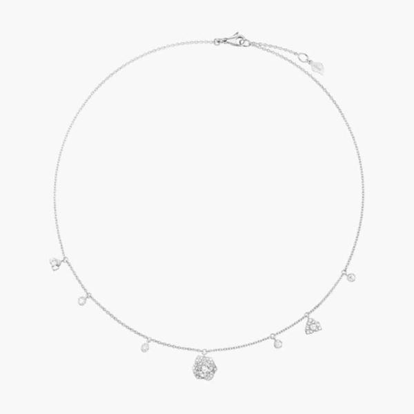 Piaget Women Rose Necklace in Rhodium Finish 18K White Gold (1)