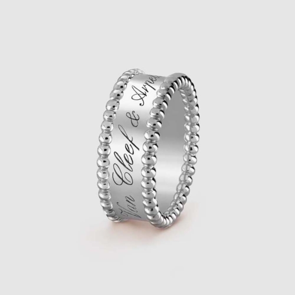 Van Cleef & Arpels Lady Perlée Signature Ring in 18K White Gold (1)