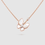 Van Cleef & Arpels Lady Two Butterfly Pendant in 18K Rose Gold
