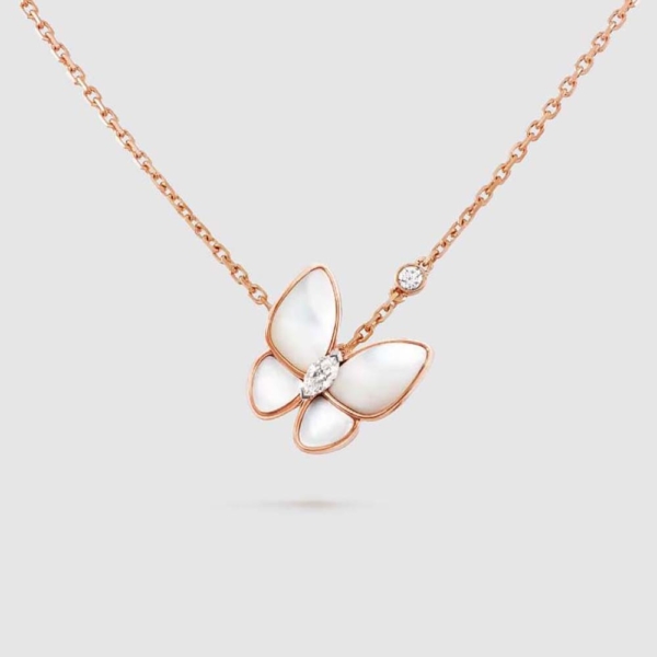Van Cleef & Arpels Lady Two Butterfly Pendant in 18K Rose Gold (1)
