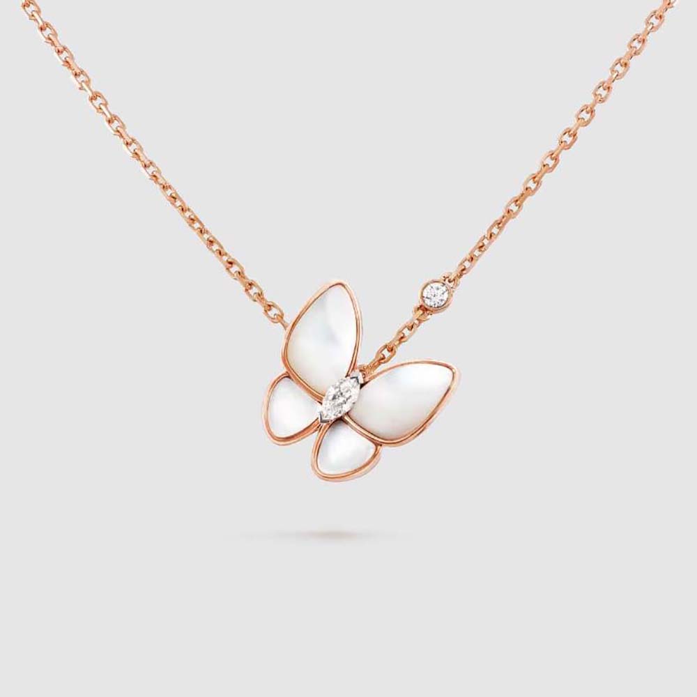 Van Cleef & Arpels Lady Two Butterfly Pendant in 18K Rose Gold (1)