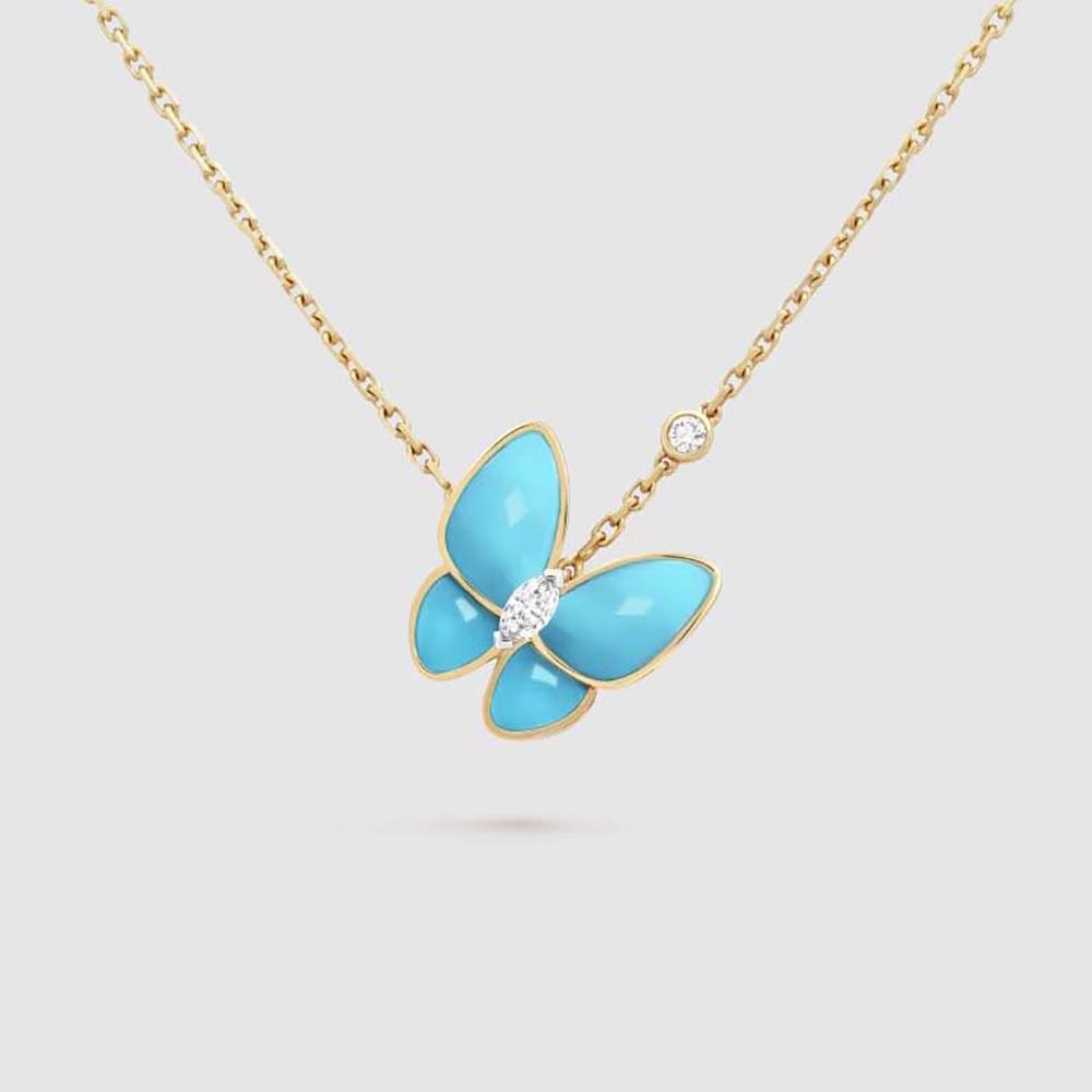 Van Cleef & Arpels Lady Two Butterfly Pendant in 18K Yellow Gold (1)