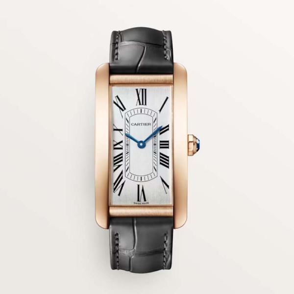 Cartier Men Tank Américaine Watch Large Model Mechanical Movement in Rose Gold (1)