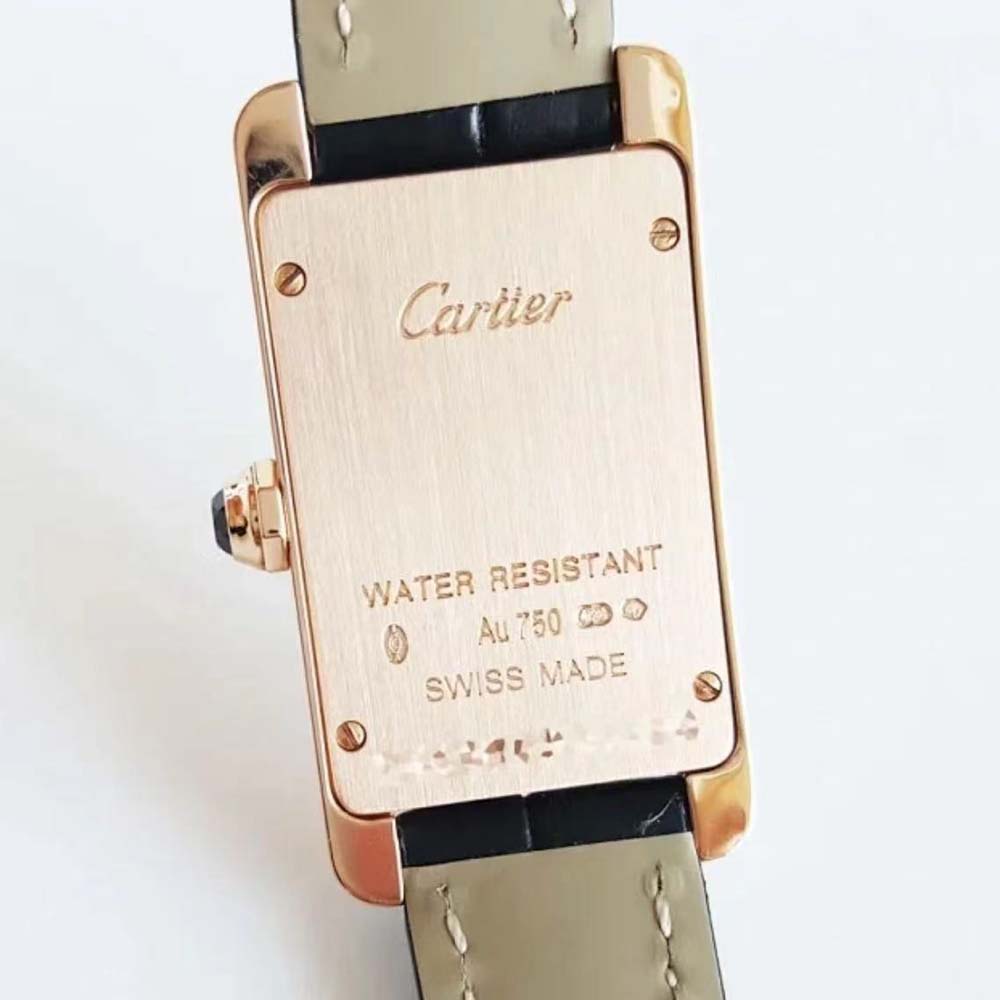 Cartier Men Tank Américaine Watch Large Model Mechanical Movement in Rose Gold (7)