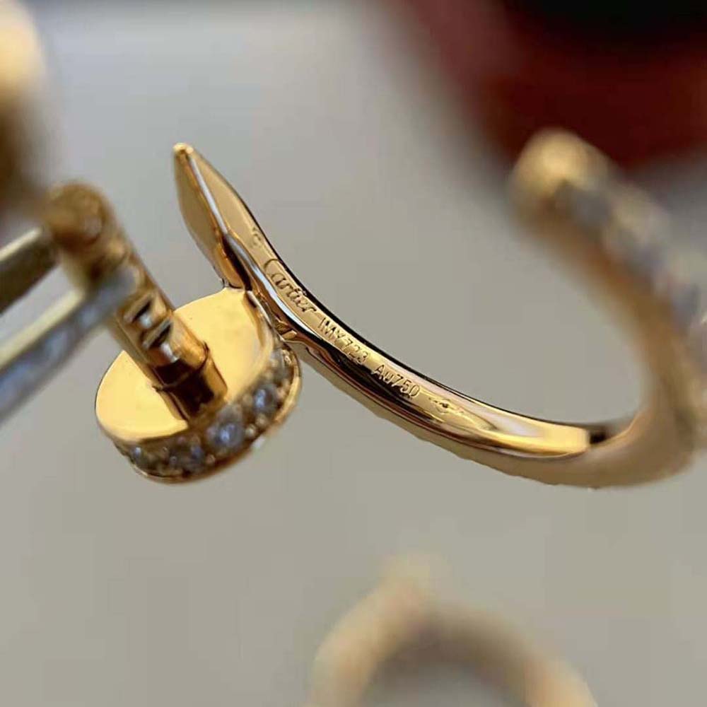 Cartier Women Juste un Clou Earrings in 18K Yellow Gold (5)
