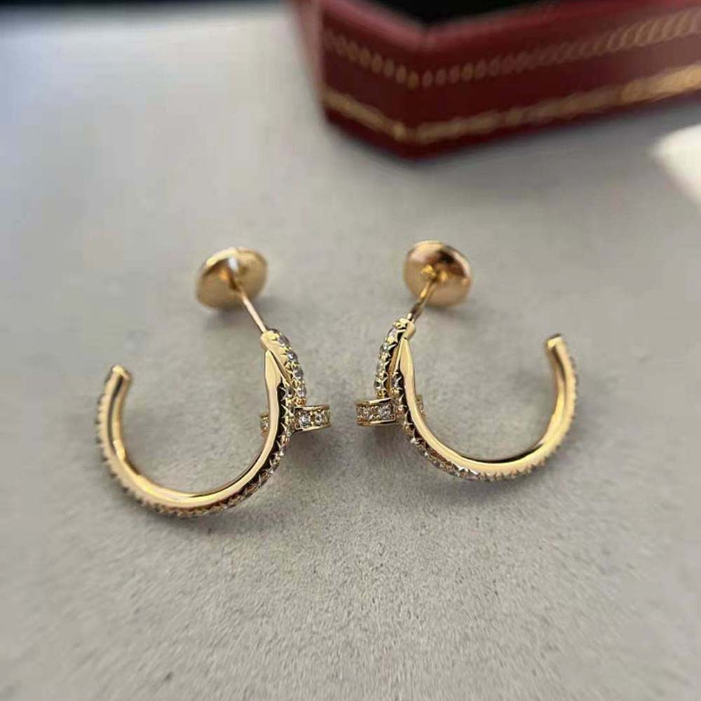 Cartier Women Juste un Clou Earrings in 18K Yellow Gold (8)