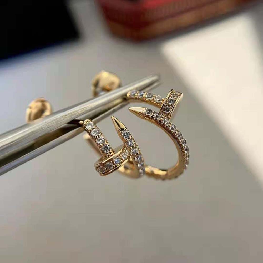 Cartier Women Juste un Clou Earrings in 18K Yellow Gold (9)