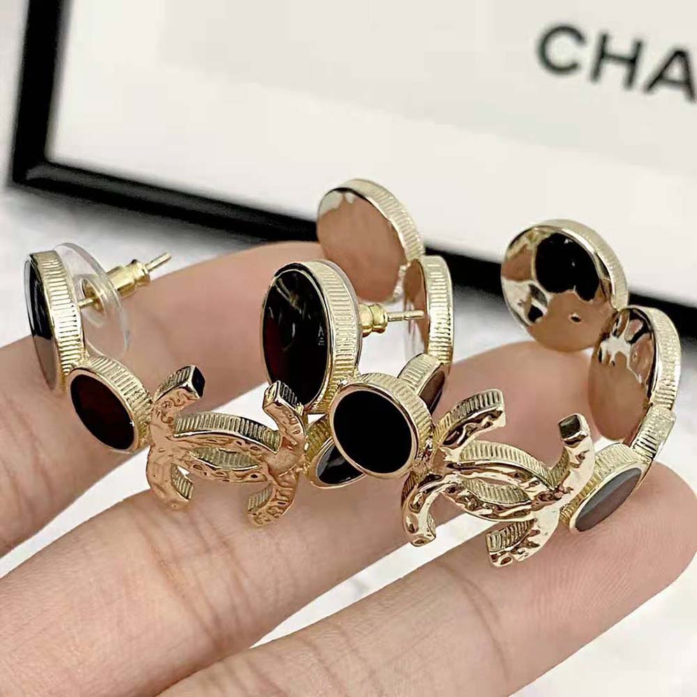 Chanel Women Hoop Earrings in Metal (4)