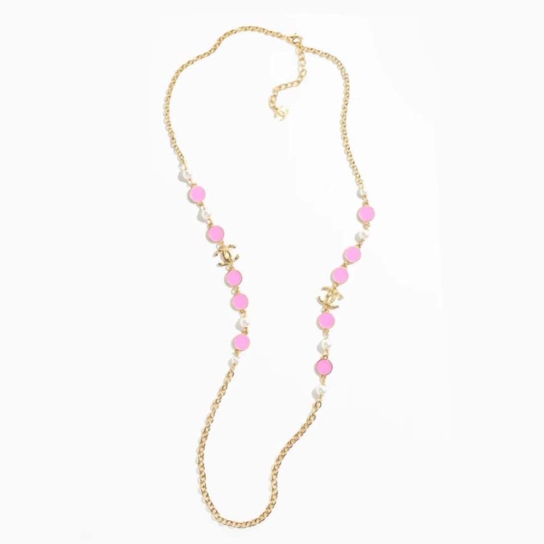 Chanel Women Long Necklace in Metal and Glass Pearls (1)