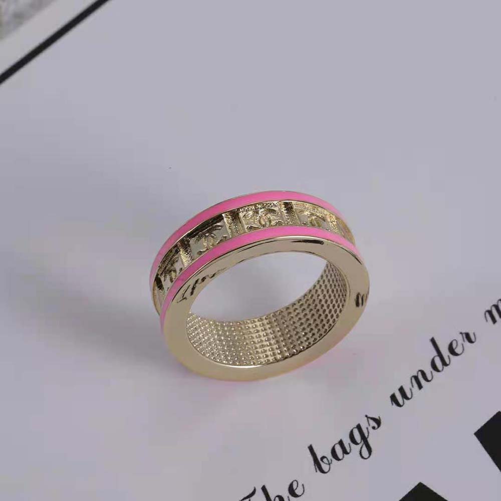 Chanel Women Ring in Metal-Pink (3)
