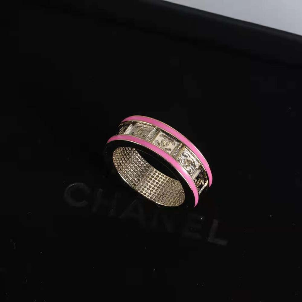 Chanel Women Ring in Metal-Pink (4)