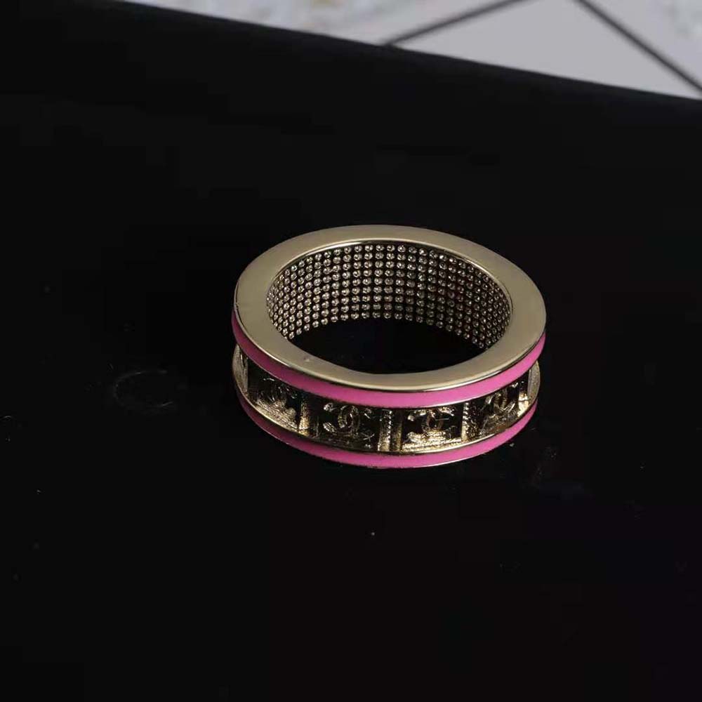 Chanel Women Ring in Metal-Pink (5)