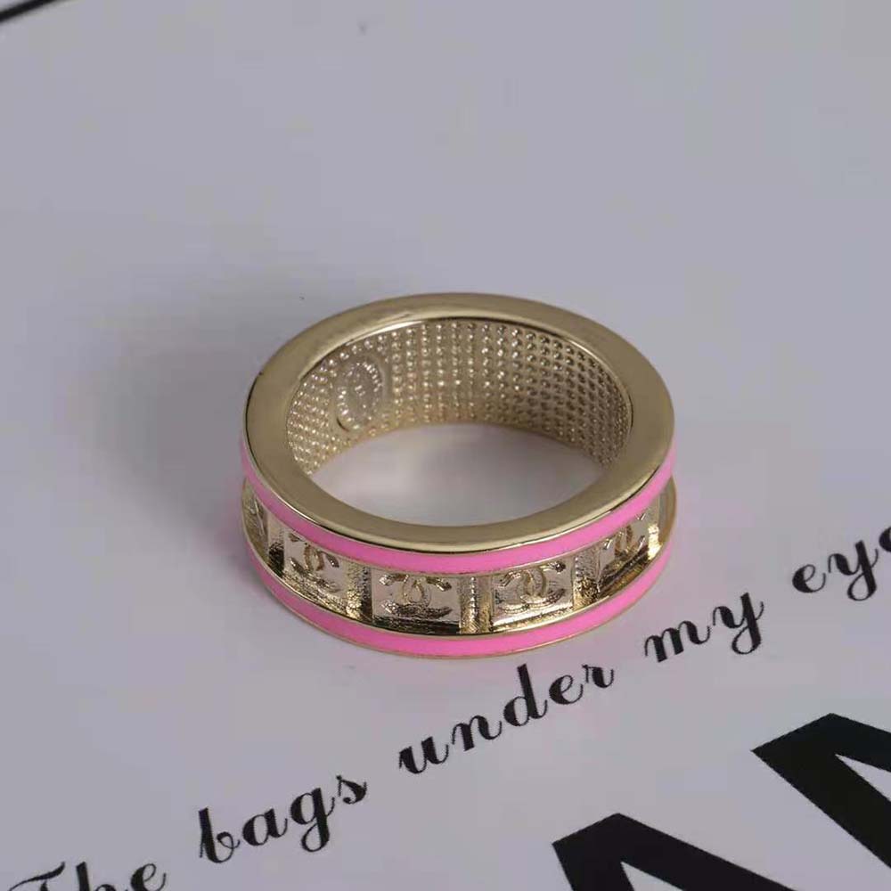 Chanel Women Ring in Metal-Pink (7)