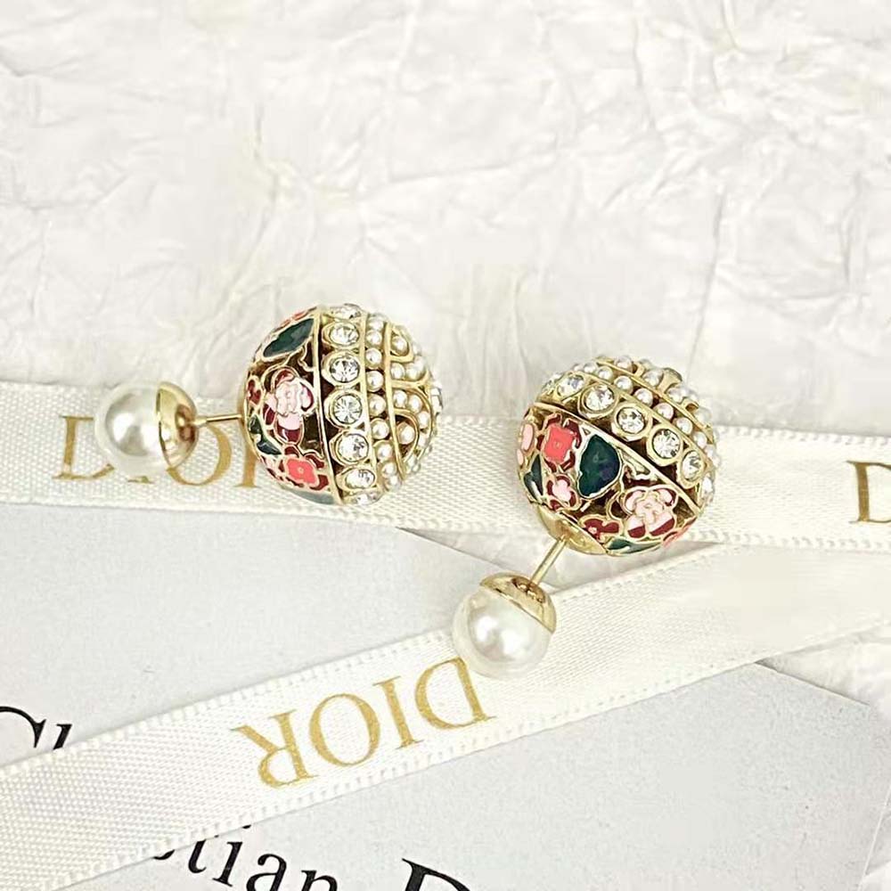 Dior Women 30 Tribales Earrings Gold-Finish Metal (4)