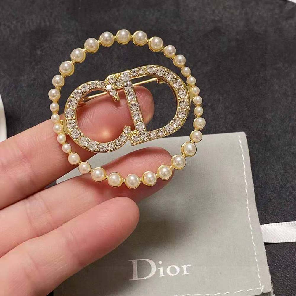 Dior Women Clair D Lune Brooch Gold-Finish Metal (6)