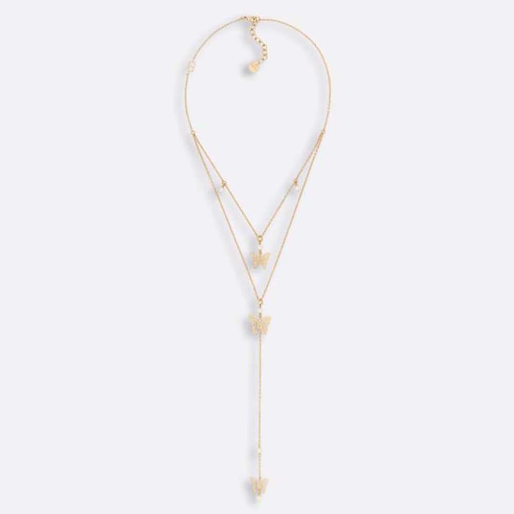 Dior Women Dior Métamorphose Necklace Gold-Finish Metal and White Resin Pearls (1)